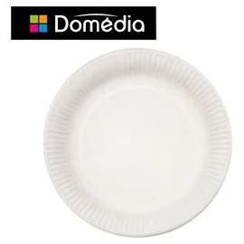 Assiettes carton diam 18 cm, blanc