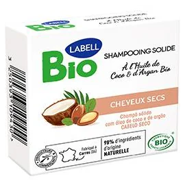 Shampooing solide à l'huile de coco & d'Argan BIO, cheveux sec, certifié Cosmos Organic (75g)