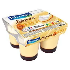 Dessert lacté Liégeois saveur vanille sur lit de caramel (100g)