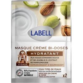 Masque crème bi-doses hydratant aux huiles d'amande douce et jojoba (6ml)