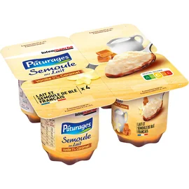 Semoule au lait vanille lit de caramel (115g)