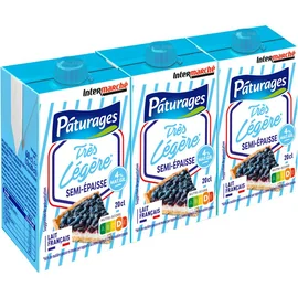Pâturages - Crème légère semi-épaisse 4% de matière grasse (20 cl)