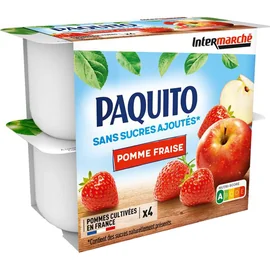 Spécialité de fruits pomme fraise sans sucres ajoutés (100 g)