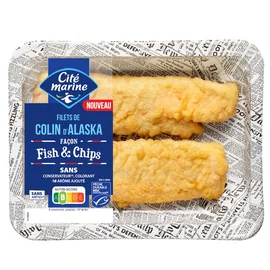 Filets de colin d'Alaska façon fish & chips (210g)