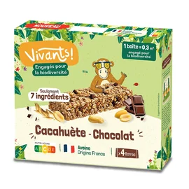 Barre céréalière cacahuète chocolat (80g)