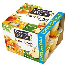 Dessert de pommes mirabelles/pommes sans sucres ajoutés (100 g)